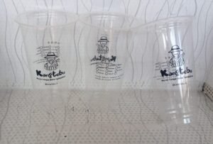 Sablon Cup Plastik PP 18 oz Datar Slim