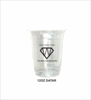 CUP PP 12OZ 7 GRAM LOGO 1 WARNA SABLON TANPA TUTUP FREE DESAIN
