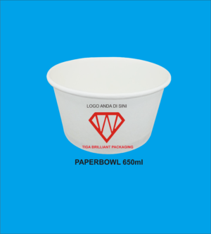 paper bowl 650 ml Sablon Paper Bowl 650 ml