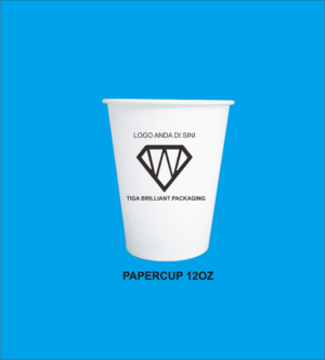 paper cup singgle wal 12oz hot Sablon Paper Cup Hot 8oz + Tutup