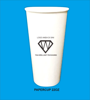 paper cup singgle wal 22oz cold Sablon Paper Cup 22 oz Single Wall Hot + Tutup - Solusi Branding Bisnis Minuman Anda